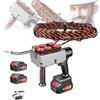 Poxvythb 40m/Min - Macchina per Cablaggio Tubazioni - Sonda Passacavi Elettrica Professionale, per Cavi in Tubi Edilizia/Reti - Infilatubi Elettrico con Batteria Ricaricabile 1.5-2h - 30m