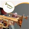 Tromba, corno, strumento musicale retrò per spettacoli di festival e banda