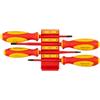 TEKTON Phillips, set di cacciaviti isolati quadrati con organizer modulari rossi, 4 pezzi (#2, 5,5-6,5 mm, #2) | DVZ90104