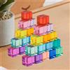 Set di blocchi da costruzione arcobaleno, cubi acrilici arcobaleno, giocattolo