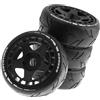 4x cerchioni e pneumatici con mozzo per auto RC 1:8 1:7 in gomma per auto
