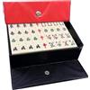 Mahjong portatile in acrilico con 144 tessere con custodia per il trasporto