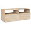vidaXL TV-meubel 95x35x36 cm bewerkt hout eikenkleurig