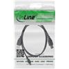 InLine Cavo USB mini a Y InLine®, da 2x spina A a mini B (5 pin), 1,5 m