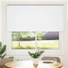 vidaXL Tenda a rullo oscurante bianca 155x130cm larghezza tessuto 151,6cm poliestere