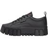 Tommy Jeans Donna Sneakers con Suola Alta Leather Profilo Basso, Nero (Black), 40