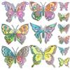 ULDIGI Adesivi Decorativi per Zanzariere 12Pezzi Farfalle Colorate in PVC per Riparazione Finestre e Porte Uso Interno in Camere da Ragazzo Ragazza e Uffici