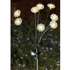 Garden Mile Lampada solare a forma di margherita da 70 cm, 8 steli, con luci LED per esterni, luce bianca calda, lampada a LED per decorazione domestica, illuminazione per vialetti, ornamenti da
