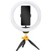 KODAK LED Selfie Ring Light - Treppiede, per Smartphone, Diametro di 25 cm, Luminosità e Bilanciamento dei Colori Regolabili, 1600 Lumen, Ideale per Instagram, Snapchat, TikTok e Altro - Bianco