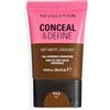 Revolution Beauty London Revolution Conceal and Define Soft Matte Tube Foundation, Fondotinta Coprenza Totale Opaco, F14.9NC, 23ml