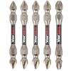 C.K Tools Vorteck - Set di 5 punte per avvitatore a percussione a doppia punta, punta Pozidriv da 65 mm per avvitatori a percussione, gambo esagonale Quick Lock, zona di torsione magnetica, confezione
