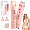 JTF Rasoio Elettrico Donna 4-in-1,Depilatore per Parti Intime, Bikini, Viso, Ascelle, Gambe e Braccia - IPX7 Impermeabile,Ricaricabile USB, Uso Bagnato e Asciutto (Rosa)
