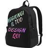 Fyralune Borsa Personalizzata Zaino Personalizzato il tuo quadro con foto e/o testo Backpack Personalizzate per Ragazzi e ragazze con Nome - Zaino Come regalo per Scuola, Viaggio
