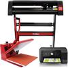 MONSTERSHOP Pressa a Caldo per Magliette 38cm, Plotter da Taglio Vinile & Stampante Inkjet