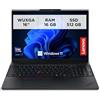 Lenovo ThinkPad E16 Gen 3 - Notebook professionale con schermo 16, processori Intel Core Ultra 7, 16GB di RAM e SSD da 512GB, Windows 11 Pro - Nero