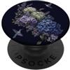 Hummingbird Apparel For Kids and Adults Giardino botanico floreale lilla ortensia colibrì PopSockets PopGrip Adesivo