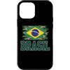 Brazilian Culture & Ancestry Apparel Custodia per iPhone 12 mini Bandiera Brasile Camo Tipografia Orgoglio Brasiliano Tattered