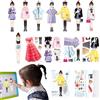 Generic Bambole di carta magnetiche - Vestito da principessa magnetica Fai finta di giocare in costume,Puzzle colorati per vestiti per bambole in carta magnetica per regalo di compleanno per bambini