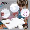 24 Pezzi Di Puzzle Vuoti In Cartone Bianco, Accessori Da 12,01 Pollici X 11,02