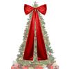 Generico Fi-occo Grande Per Puntale Albero Di Natale - Decorazione Per Albero Di Natale Con Fi-occo Grande | Fiocchi Giganti Lunghi In Raso Decorazioni Festive Per Casa, Ghirlande, Pareti, Caminetti ( )