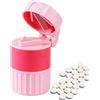 Dubbulon Taglierina Per Compresse - Gestione Pillole Pratico E Comodo, Macinapolverizzatore Multifunzionale 4 In 1, Frantuma/Trita Porta Pillola Bicchiere, Taglia Pillole Di Precisione, Scatola Per Medicinali
