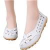 PINTUTU Mocassini da Donna in Pelle Scava Fuori Comodi Mocassini Casual Punta Rotonda Mocassini Selvaggi Guida Appartamenti Morbidi Scarpe da Barca da Donna Tennis Donna