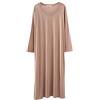 Elonglin - Camicia da notte da donna, pigiama a maniche corte, lunga, lunga, estiva, casual, tinta unita, con scollo a V, taglia grande G X-Large