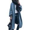 Cicilin Cardigan da donna classico aperto sul davanti boyfriend con maniche a palloncino a maglia chunky maxi longline cardigan sweater fluido, Nero , 4XL