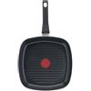 Tefal, Easy Cook & Clean B55540 - Bistecchiera 26 x 26 cm, rivestimento antiaderente, sicura, con segnale termico, fondo stabile, forma ideale, cottura sana, colore nero