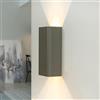 Licht-Erlebnisse Lampada da parete interna Bergen rettangolare antracite in metallo Up&Down doppio fascio di luce stile moderno minimalista 2xGU10 per salotto