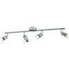 PHILIPS LAMPADA DA PARETE LIMBALI FARETTO 4 LUCI NICKEL IN METALLO ORIENTABILE SENZA LAMPADINE 5030417E7