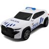 Dickie Toys BMW XM PSP Portogallo 15 cm con luci e suoni, auto della polizia in scala 1:36 con sistema di frizione, veicolo ufficiale della polizia di sicurezza pubblica del Portogallo, 3 anni
