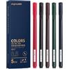 Shenrongtong Penne colorate per quaderni | 5 colori per adulti | Penne gel ad asciugatura rapida Set colorato, penne per scrapbooking per adulti penna diario studente