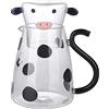 Bavokon Caraffa in Vetro, per Letto di Mucca, 550/1800 Ml, con Bicchiere di Vetro, caraffa in Vetro di Mucca, caraffa, caraffa di Mucca, caraffa in Vetro con Tazza di Vetro, caraffa in Vetro