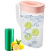 Murman Brocca per frigorifero, 2,5 l, in plastica, con coperchio del filtro, caraffa per acqua, succhi di frutta, teiera, acqua calda fredda, caffè, latte, tè, bevande, brocca per la casa e le feste