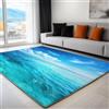 Generico Tappeto Salotto Fotografia Sfondo Acqua Di Mare 90 x 150 cm Tappeti Moderno Del Soggiorno, Blu Tappeto Lavabile Dell'Interno Morbido - Per La Camera Da Letto La Cucina Il Tavolo Della Sala