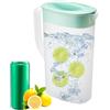 Murman Brocca per frigorifero, 2,5 l, in plastica, con coperchio del filtro, caraffa per acqua, succhi di frutta, teiera, acqua calda fredda, caffè, latte, tè, bevande, brocca per la casa e le feste