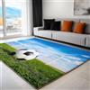 Generico Verde Tappeto Antiscivolo lavabile 90 x 150 cm Fotografia Prato Campo Calcio Pallone Calcio Porta Tappeti, Soggiorno Camera Da Letto Pelo Corto - Per soggiorno camera da letto Tappeti