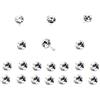 MAX ARGENTO Piercing Orecchino Naso 2 mm Brillantino Piccoli Brillantini Bianchi Argento 925 Sterling Set 20 Pezzi