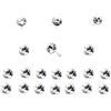 MAX ARGENTO Piercing Orecchino Naso 2.5 mm Brillantino Piccoli Brillantini Bianchi Argento 925 Sterling Set 20 Pezzi