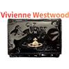 Vivienne Westwood Nuovo portafoglio Vivienne Westwood Trifold nero con scatola e shopper - dime...