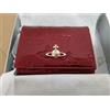 Vivienne Westwood 913VW110 portafoglio in pelle rossa portamonete con cerniera