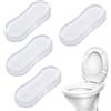 Spizummp Set di 4 cuscinetti in gomma per copriwater - in silicone forte adesivo, paraurti trasparente per sedile WC, set di paraurti di ricambio per WC anti-collisione, kit di ricambio per WC