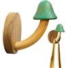 shengyi Appendini da parete, a forma di fungo, ganci adesivi in legno, ganci decorativi per cappelli, ganci da parete vintage per vestiti, cappelli, borse