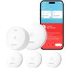 Heiman Rilevatori d'Acqua, Sensore d'Acqua Smart con Hub, Notifica App, Batteria 10 Anni, IP67 Impermeabile, Sensore WLAN per Cantina & Cucina, Kit Allarme Allagamento (solo 2,4GHz), 3 Pezzi