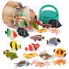 TERRA by Battat Pesci tropicali e granchi giocattolo 60 mini figure in 12