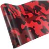 Camouflexer Pellicola vinile autoadesiva camouflage nero-rosso per auto antibolle