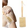 Generico Guanto di Luffa per Doccia con Manico - Spazzola per la Schiena con Lungo Manico in Legno per Doccia | Spugna per Esfoliazione Corporea come Regalo per Uomini e Donne