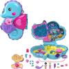 Polly Pocket Borsetta Cavallucci Marini | Set da gioco indossabile, 2 micro bambole, 13 accessori tra cui animali marini, tema oceano
