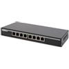 DIGITUS 8-Port Gigabit Desktop PoE Network Switch - Unmanaged - 8x RJ45 Ports -